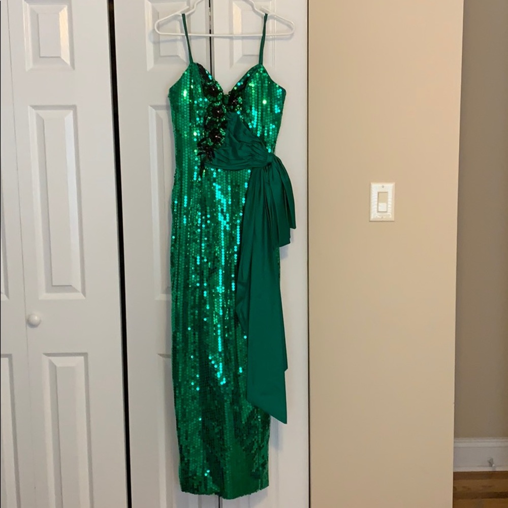 Vintage Sequin 80s Prom Dress